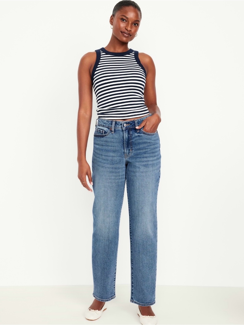 Curvy High-Waisted OG Loose Jeans Size 10 | Medium wash